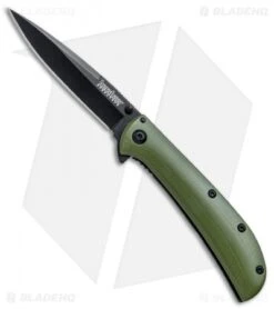 Kershaw Al Mar AM-3 Assisted Opening Knife Green G-10 (3" Black) 2335GRNBLK