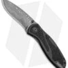 Kershaw Blur Assisted Opening Knife Black Aluminum (3.375" Damascus) 1670BLKDAM
