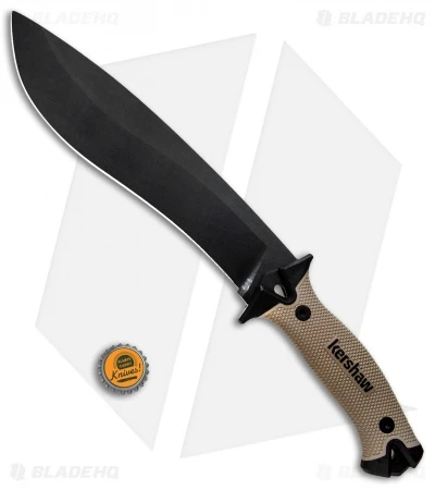 Kershaw Camp 10 Fixed Blade Knife Machete Tan (10" Black) 1077TAN - Image 4