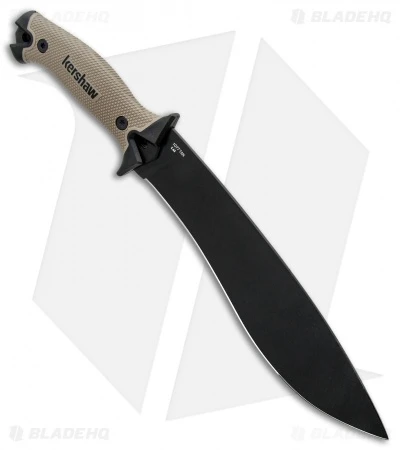 Kershaw Camp 10 Fixed Blade Knife Machete Tan (10" Black) 1077TAN - Image 2
