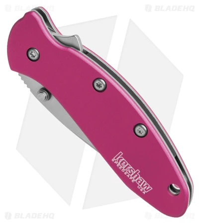 Kershaw Chive Assisted Opening Knife Pink (1.94" Bead Blast) 1600PINK - Image 2