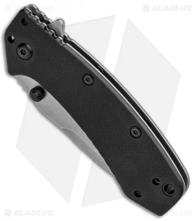 Kershaw Cryo Assisted Opening Flipper Knife Black G-10 (2.75" D2) Exclusive - Image 2
