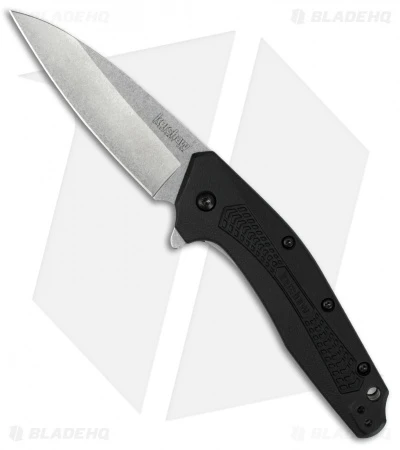 Kershaw Dividend Assisted Opening Knife Black GFN (3" Stonewash) 1812