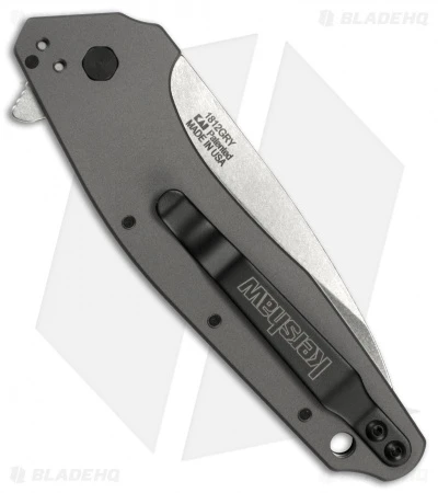 Kershaw Dividend Assisted Opening Knife Gray Aluminum (3" Stonewash) 1812GRY - Image 2