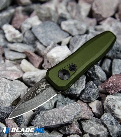 Kershaw Launch 4 CA Legal Automatic Knife OD Green (1.9" Damascus) BHQ Exclusive - Image 5