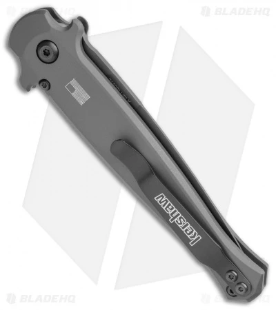 Kershaw Launch 8 Stiletto Automatic Knife Gray/CF (3.5" Black) - Image 3