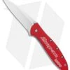 Kershaw Leek Assisted Opening Liner Lock Knife Red Snap On (3" Bead Blast)