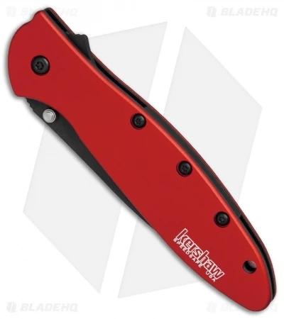 Kershaw Leek Assisted Opening Knife Red (3" Black) 1660RDBLK - Image 3