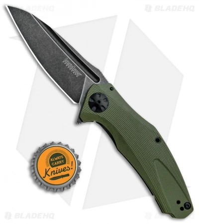 Kershaw Natrix A/O Knife Olive Green G-10 (3.25" BlackWash) 7007OLBW - Image 4