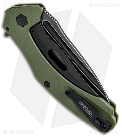 Kershaw Natrix A/O Knife Olive Green G-10 (3.25" BlackWash) 7007OLBW - Image 3