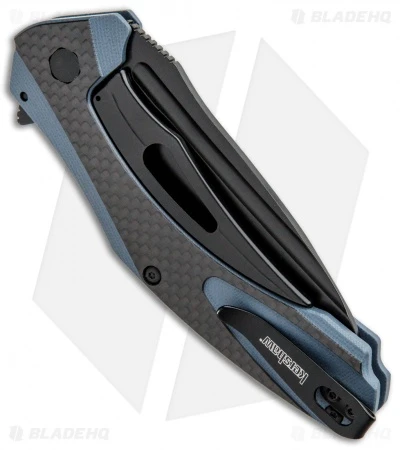 Kershaw Natrix XL Sub-Frame Lock Knife Blue G-10/CF (3.75" Black) 7008CFBLK - Image 3