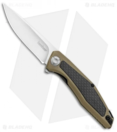 Kershaw Sinkevich Atmos Liner Lock Knife Tan G-10/Carbon Fiber (3" Satin)
