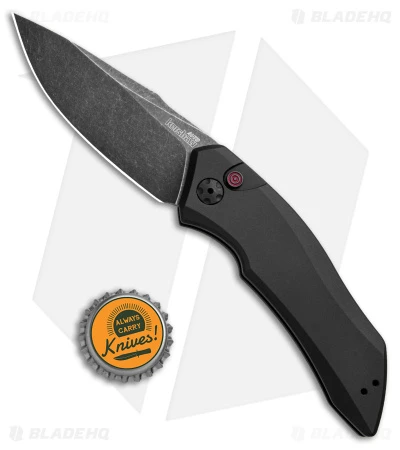 Kershaw Launch 1 Automatic Knife Black Aluminum (3.4" BlackWash) 7100BW - Image 4